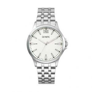 Olympic Dani stalen band en kast witte wijzerplaat - 2009840