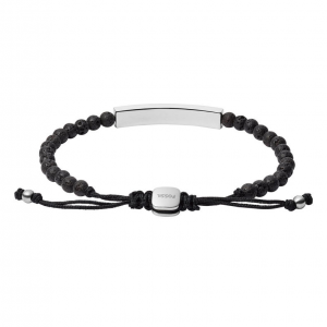 Fossil armband lava steen en plaat - 2009855