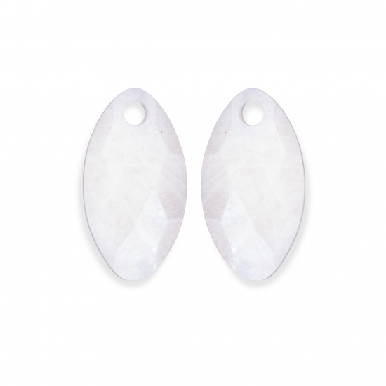 Sparkling jewels earstones leaf, moonstone - 2009868