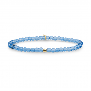 Sparkling jewels bracelet aquamarijn  saturn small gold 4mm - 2009875 Sparkling jewels bracelet aquamarijn  saturn small gold 4mm - 2009875