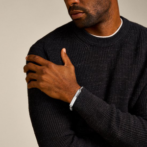 Fossil stalen armband met plaat - 2009910