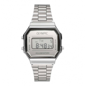 Olympic horloge digitaal met stalen band en zilverkleurige  plaat - 2009998 Olympic horloge digitaal met stalen band en zilverkleurige  plaat - 2009998