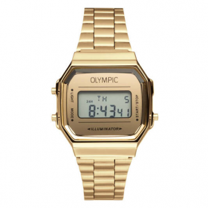 Olympic horloge double digitaal met stalen band en zilverkleurige  plaat - 2009999 Olympic horloge double digitaal met stalen band en zilverkleurige  plaat - 2009999