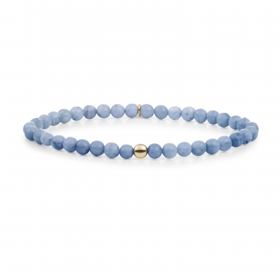 Sparkling Jewels bracelet Blue aventurine saturn small 4mm gold - 2010029