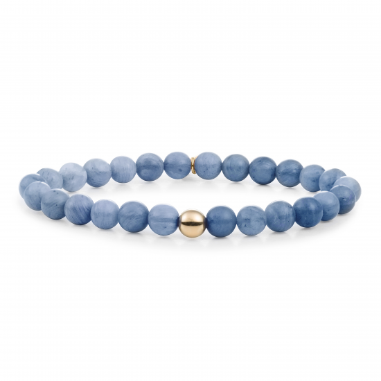 Sparkling Jewels bracelet Blue aventurine saturn small 6mm gold - 2010030