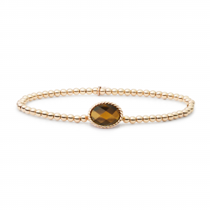 Sparkling Jewels bracelet tiger eye twist gold - 2010047 Sparkling Jewels bracelet tiger eye twist gold - 2010047