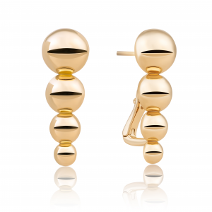 Sparkling Jewels earrings beaded pushback earring gold - 2010050 Sparkling Jewels earrings beaded pushback earring gold - 2010050