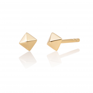 Sparkling Jewels earringsedge pyramide studs gold - 2010053 Sparkling Jewels earringsedge pyramide studs gold - 2010053