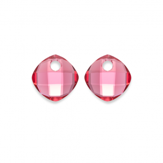 Sparkling Jewels earstones cushio cut fuchsia quartz - 2010058