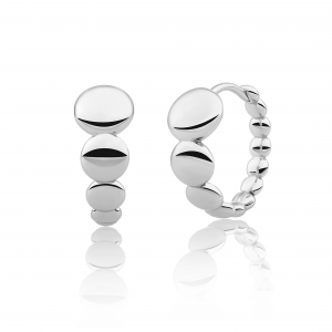 Sparkling Jewels earrings beaded huggies silver - 2010071 Sparkling Jewels earrings beaded huggies silver - 2010071
