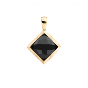 Sparkling Jewels pendant gold onyx cushion cut amulet - 2010085 Sparkling Jewels pendant gold onyx cushion cut amulet - 2010085