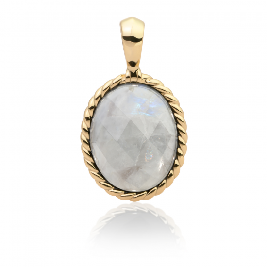 Sparkling jewels twist amulet moonstone gold - 2010109