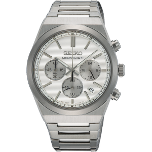 Seiko heren horloge staal chronograaf 10 atm met saffier glas - 2010144 Seiko heren horloge staal chronograaf 10 atm met saffier glas - 2010144