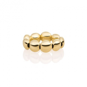 Sparkling jewels ring gold plated flat beads - 2010149 Sparkling jewels ring gold plated flat beads - 2010149