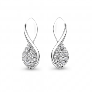 Rosa di luca oorknop met  zirconia's - 2010183 Rosa di luca oorknop met  zirconia's - 2010183