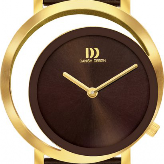 Danish design dames horloge double met bruine band - 2010267