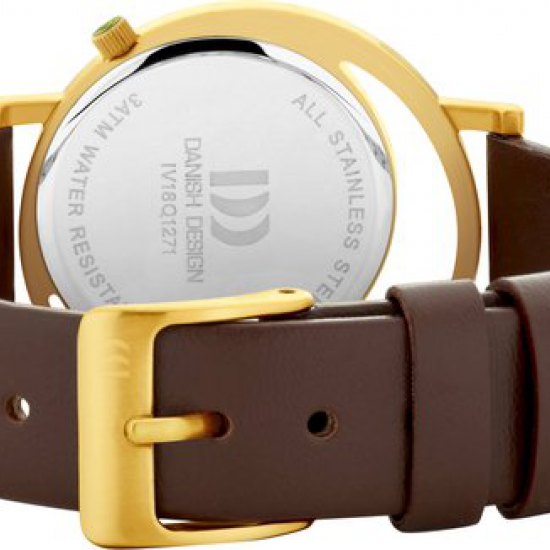 Danish design dames horloge double met bruine band - 2010267