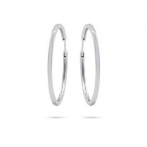 Zilveren klapoorringen 40mm 2mm vierkante buis - 2010286