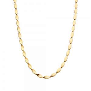 Gouden collier lange ovale schakels poli - 2010308