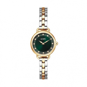 Olympic dames horloge bicolor met stalen band - 2010311 Olympic dames horloge bicolor met stalen band - 2010311