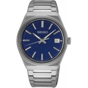 Seiko horloge met blauwe wijzerplaat en saffier glas 10bar - 2010314 Seiko horloge met blauwe wijzerplaat en saffier glas 10bar - 2010314