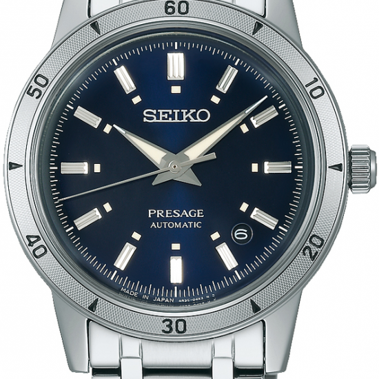 Seiko heren chrono Presage automatic horloge met blauwe plaat - 2010317