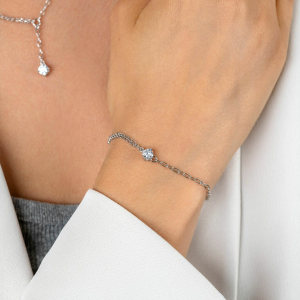 ZINZI zilveren armband met twee schakeltjes en zirconia - 2010375 ZINZI zilveren armband met twee schakeltjes en zirconia - 2010375