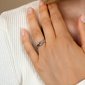 ZINZI ring glad gevlochten - 2010388 ZINZI ring glad gevlochten - 2010388