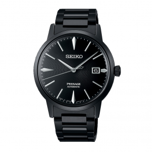 Seiko heren horloge Presage automaat zwart gecoate kast en band - 2010405 Seiko heren horloge Presage automaat zwart gecoate kast en band - 2010405
