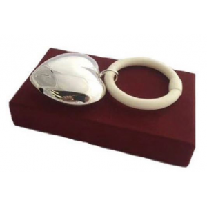 Zilveren rammelaar hart aan ring - 2010426 Zilveren rammelaar hart aan ring - 2010426