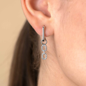 ZINZI zilveren   creool hangers  open schakels bezet met zirconia - 2010466