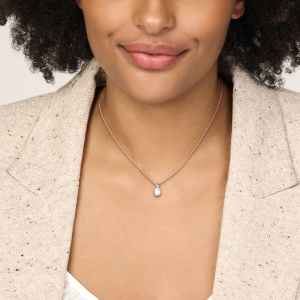 Zilveren Hanger met zw-parel en zirkonia - 2010482