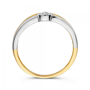 Gouden bicolor ring met zirconia - 2010581 Gouden bicolor ring met zirconia - 2010581
