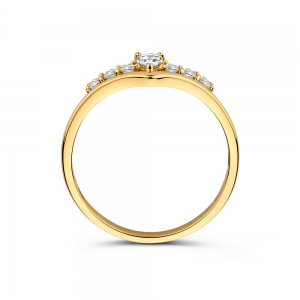 Gouden dames ring met 7 zirconia's - 2010582