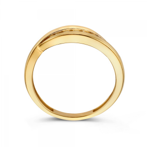 Gouden dames ring met 7 zirconia's aflopend in grote - 2010583