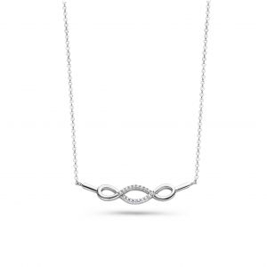 Rosa di luca collier met tussenstukje midden gezet met zirconia - 2010593