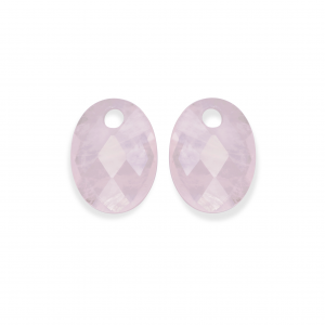 Sparkling Jewels earstones medium oval rose quartz - 2010634 Sparkling Jewels earstones medium oval rose quartz - 2010634