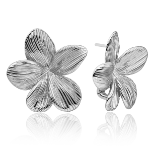 Sparkling Jewels earrings Flora push back earrins silver - 2010637 Sparkling Jewels earrings Flora push back earrins silver - 2010637
