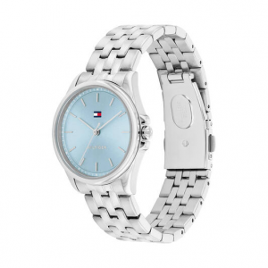 Tommy Hilfiger dames horloge Jade staal met blauwe plaat - 2010659 Tommy Hilfiger dames horloge Jade staal met blauwe plaat - 2010659