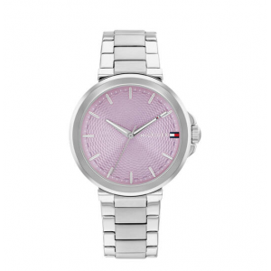 Tommy Hilfiger dames horloge Lori met stalen band en kast , paarse wijzerplaat - 2010662 Tommy Hilfiger dames horloge Lori met stalen band en kast , paarse wijzerplaat - 2010662
