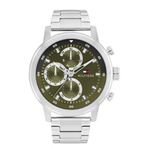 Tommy Hilfiger heren horloge Rocky stalen band en kast groene plaat - 2010664 Tommy Hilfiger heren horloge Rocky stalen band en kast groene plaat - 2010664
