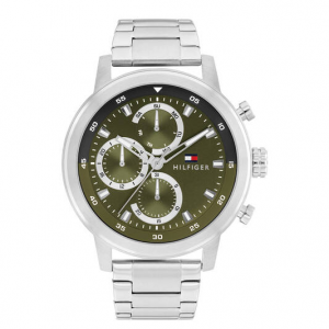 Tommy Hilfiger heren horloge Rocky stalen band en kast groene plaat - 2010664 Tommy Hilfiger heren horloge Rocky stalen band en kast groene plaat - 2010664