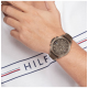 Tommy Hilfiger heren horloge Jameson kakhi band en champagne  kakhikast - 2010703