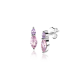 zinzi oorknopjes met roze en witte steen - 2010707