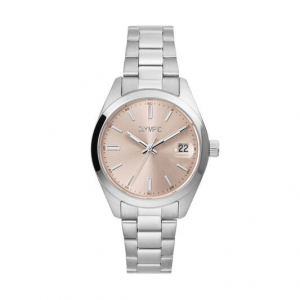 Olympic ,dames horloge  stalen kast en band champagne plaat - 2010725 Olympic ,dames horloge  stalen kast en band champagne plaat - 2010725