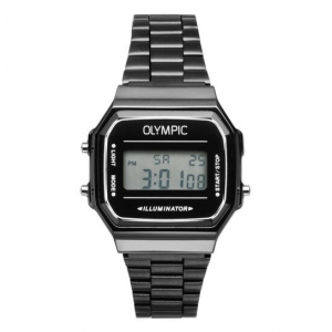 Olympic horloge digitaal met zwarte  stalen band en plaat - 2010726 Olympic horloge digitaal met zwarte  stalen band en plaat - 2010726