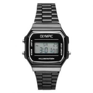 Olympic horloge digitaal met zwarte  stalen band en plaat - 2010726 Olympic horloge digitaal met zwarte  stalen band en plaat - 2010726