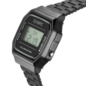 Olympic horloge digitaal met zwarte  stalen band en plaat - 2010726 Olympic horloge digitaal met zwarte  stalen band en plaat - 2010726