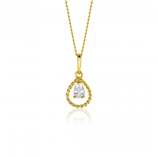 ZINZI gouden hanger met zirconia - 2010768