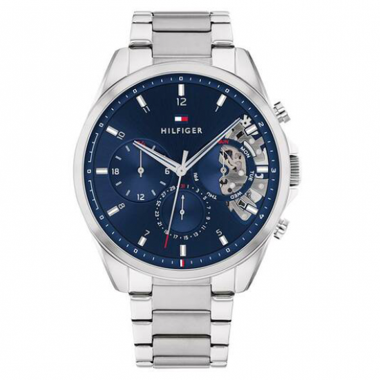 Tommy hilfiger heren horloge Baker  stl/ss  44mm skeleton plaat - 2010789